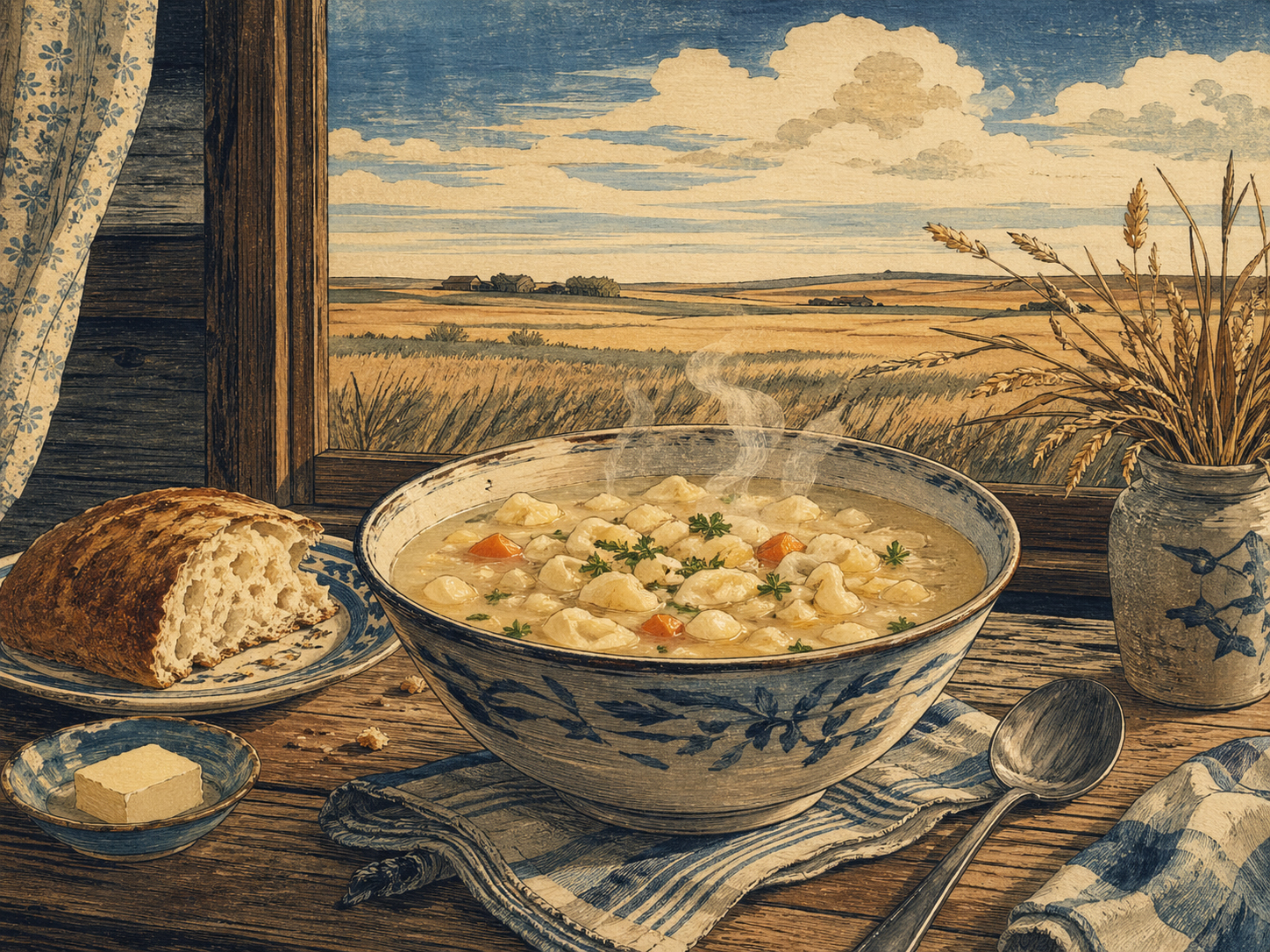 knoephla soupとノースダコタの食卓
